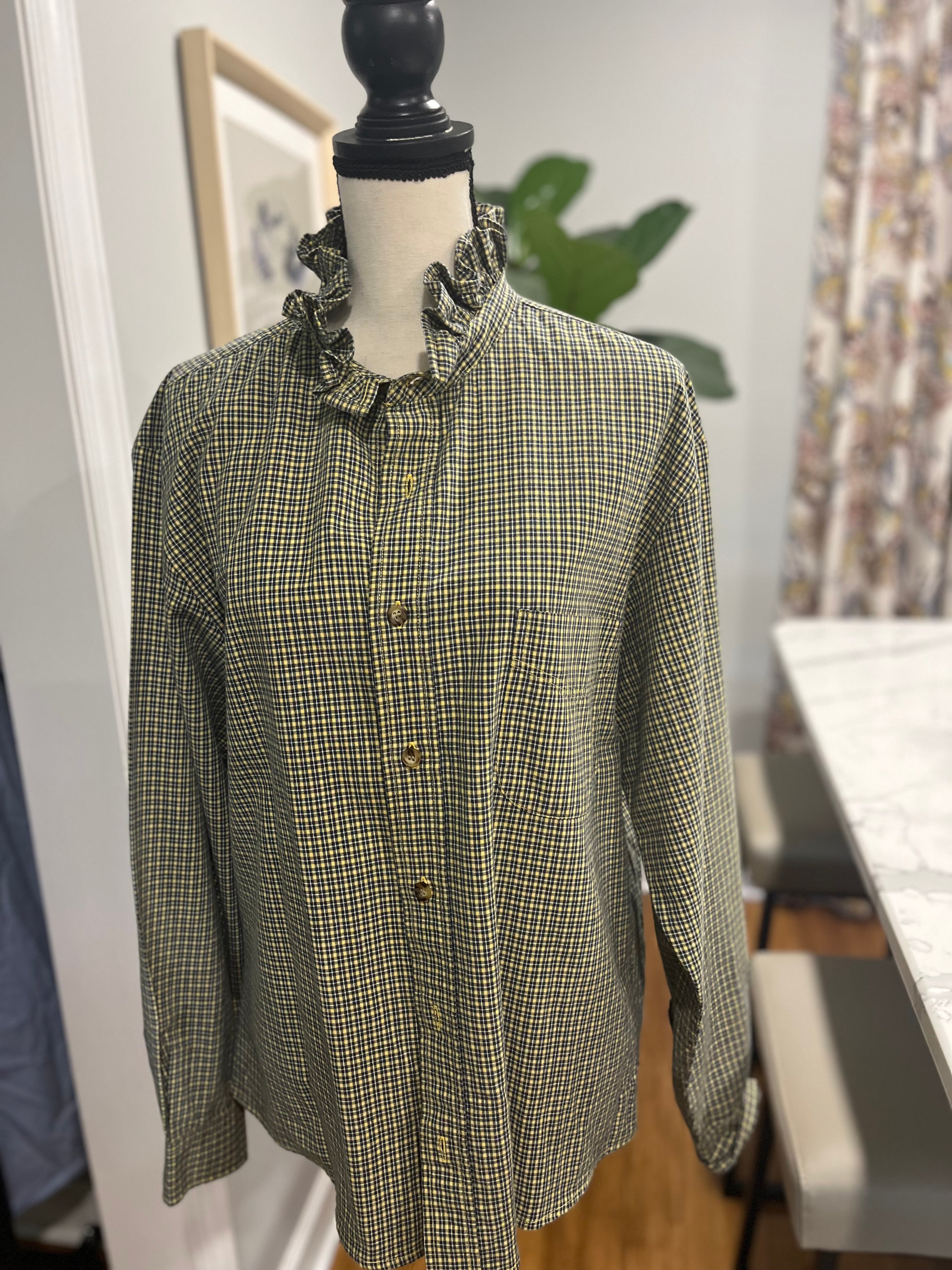 Yellow and Black Plaid - Large