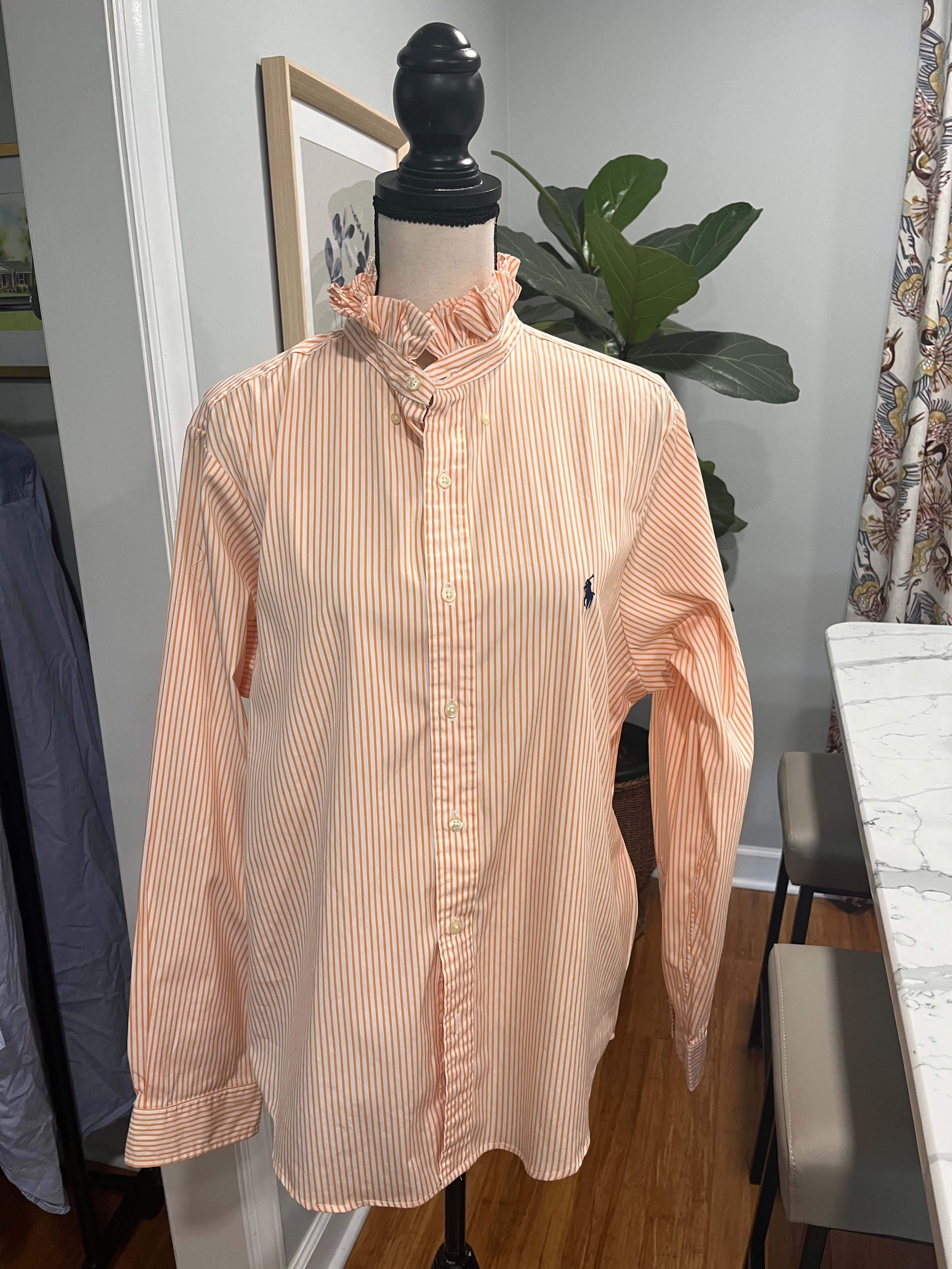 Orange and White Stripe RL - Large
