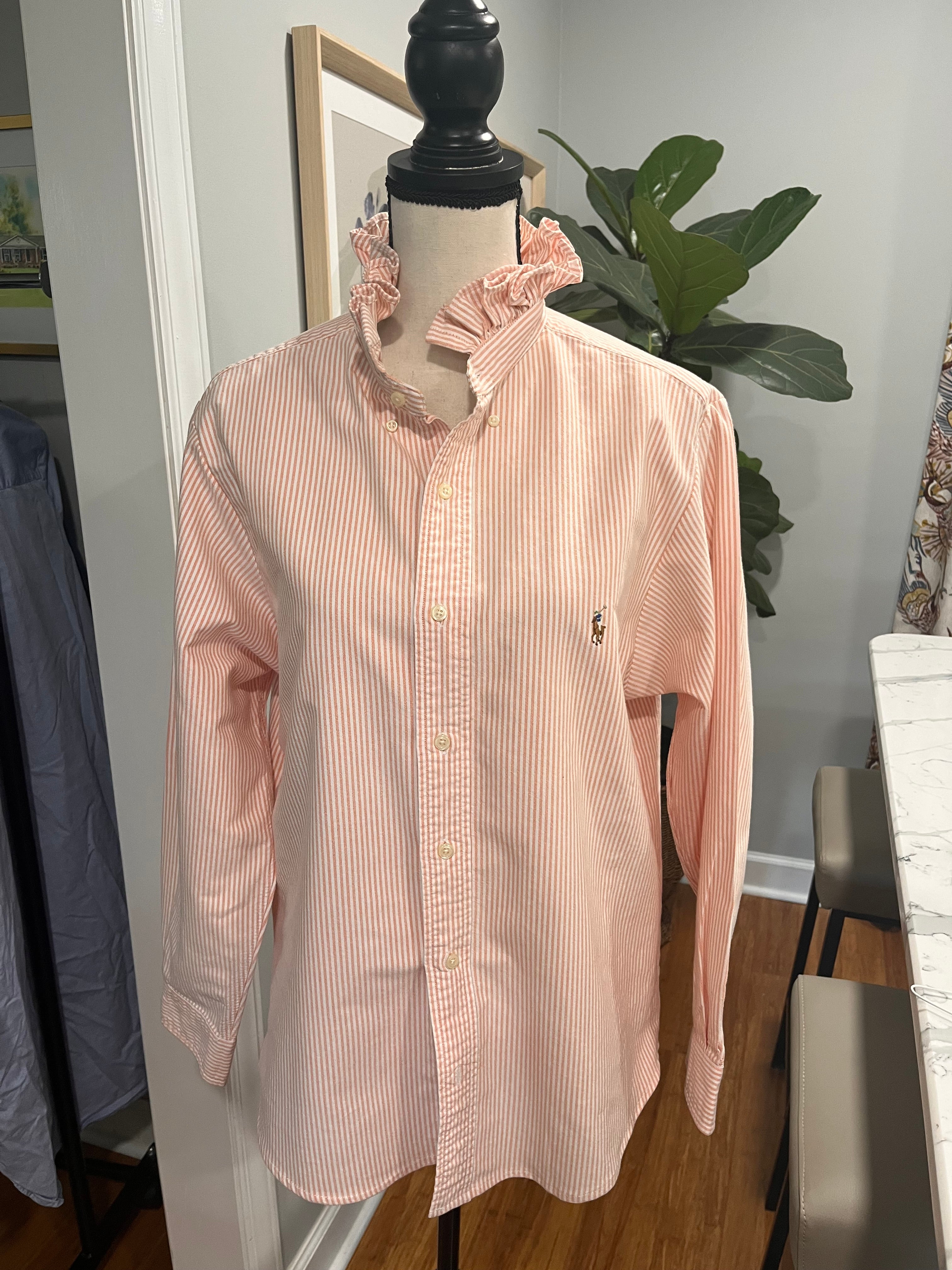 Orange and White Stripe RL - Large w/ flesh pony