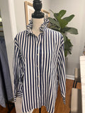 Navy and White Stripe- Large