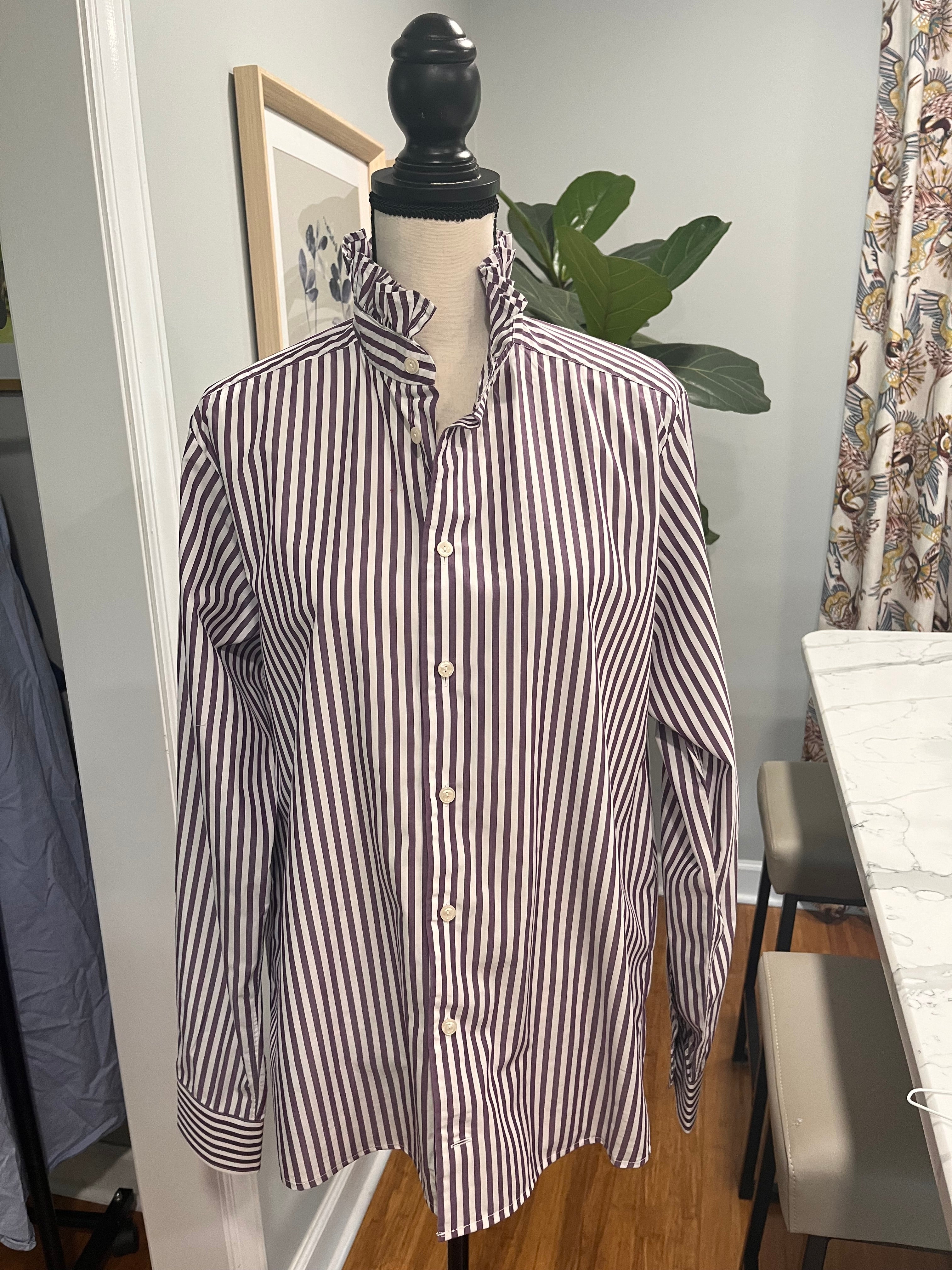 Purple and White Stripe - Large