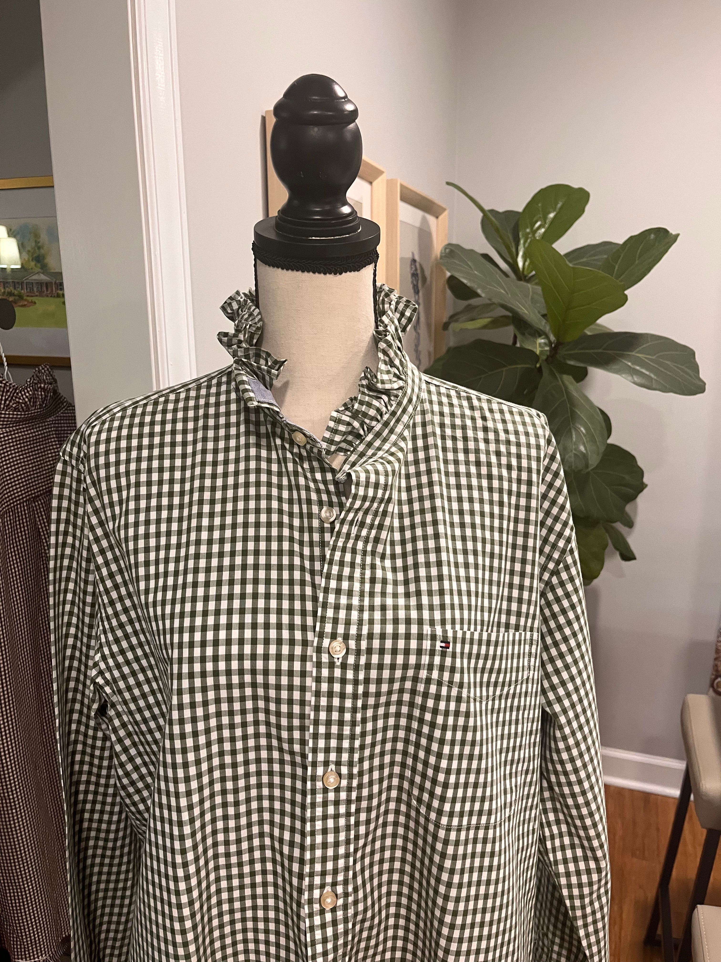 Dark Green Gingham - XL