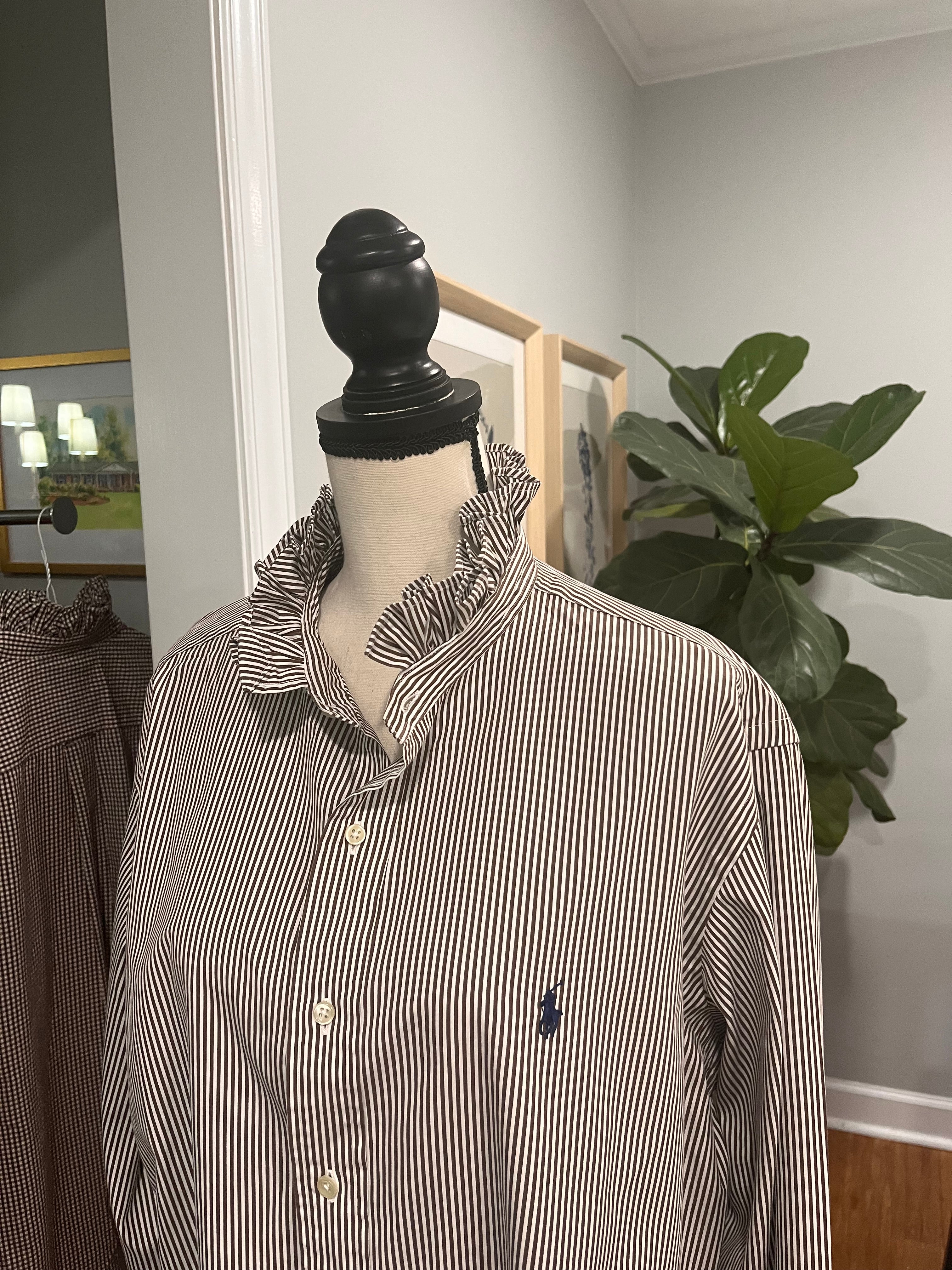 Brown and White RL Stripe - XL